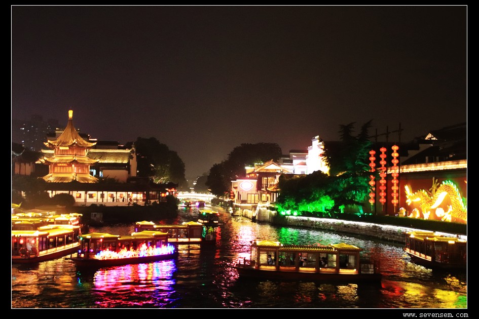 南京秦淮河夜景2020